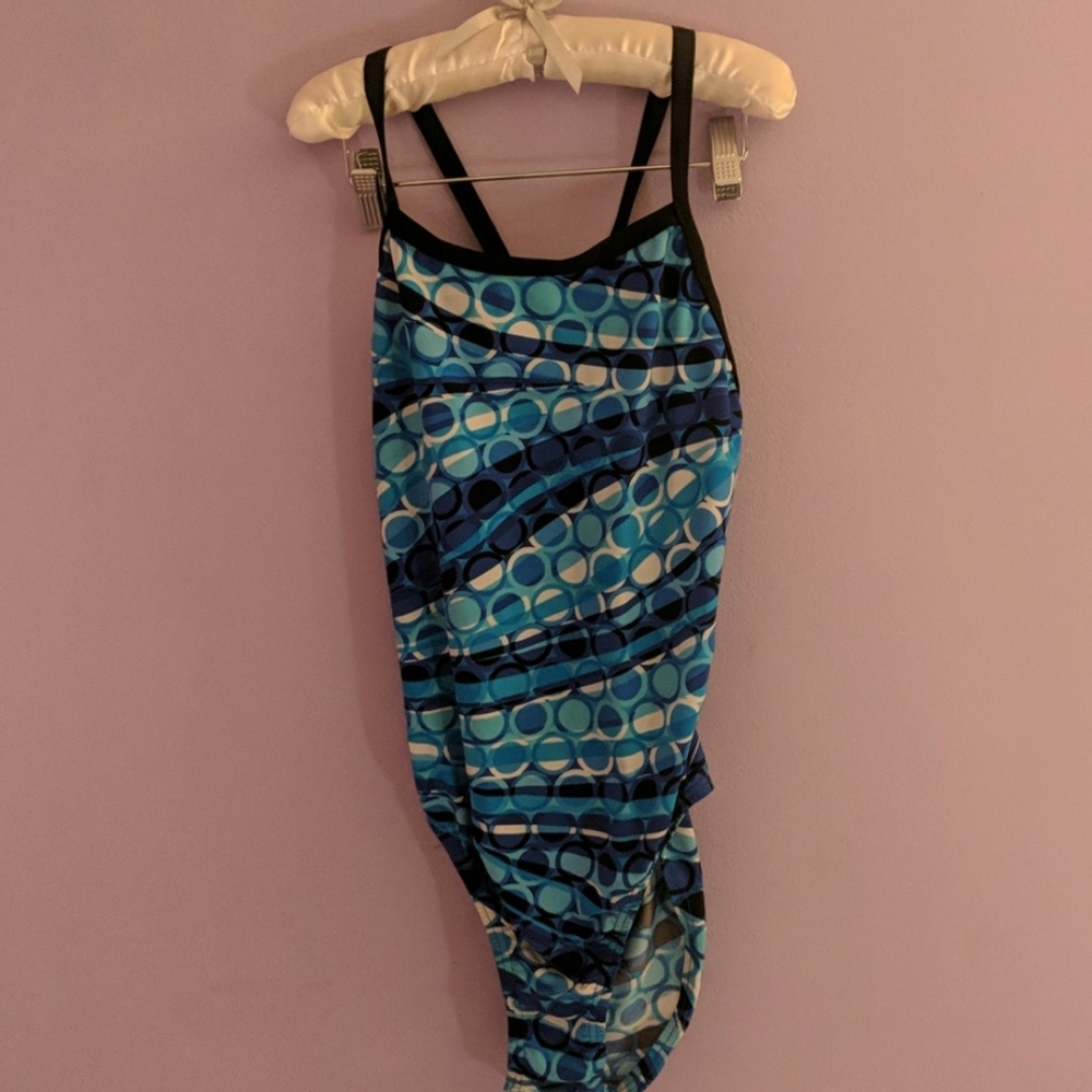 Blue Bubble Racing Swimsuit